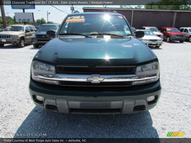 Dark Green Metallic / Medium Pewter 2003 Chevrolet TrailBlazer EXT LT 4x4