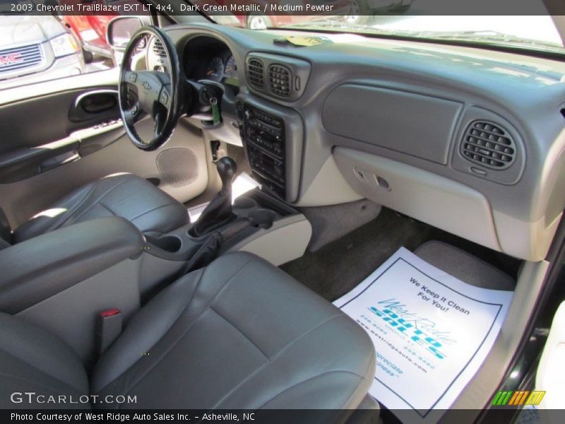 Dark Green Metallic / Medium Pewter 2003 Chevrolet TrailBlazer EXT LT 4x4
