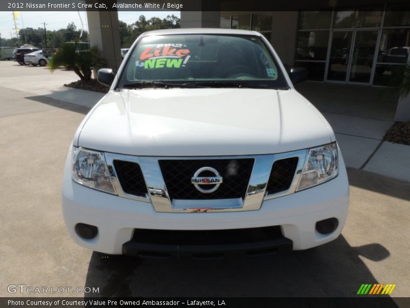 Avalanche White / Beige 2012 Nissan Frontier S Crew Cab