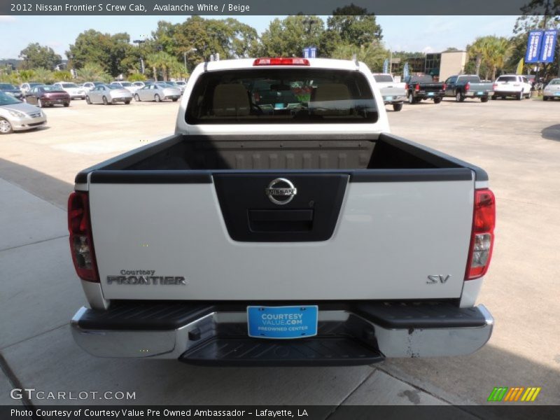 Avalanche White / Beige 2012 Nissan Frontier S Crew Cab