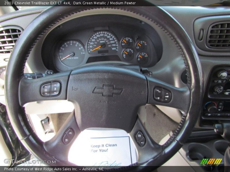 Dark Green Metallic / Medium Pewter 2003 Chevrolet TrailBlazer EXT LT 4x4