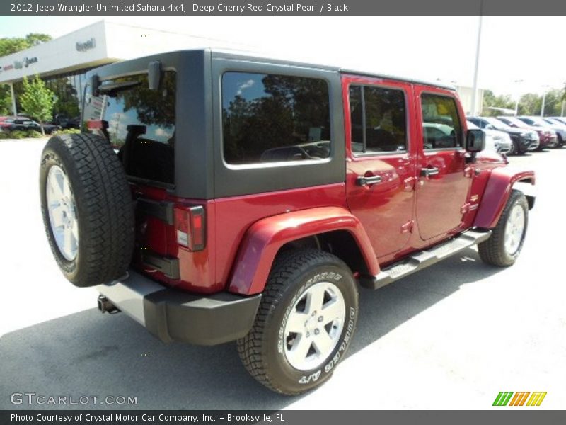 Deep Cherry Red Crystal Pearl / Black 2012 Jeep Wrangler Unlimited Sahara 4x4