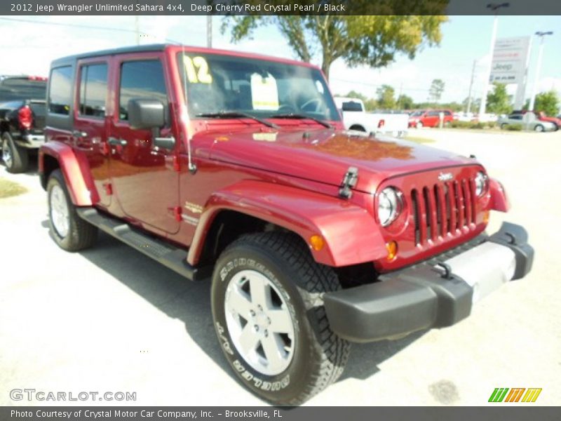 Deep Cherry Red Crystal Pearl / Black 2012 Jeep Wrangler Unlimited Sahara 4x4