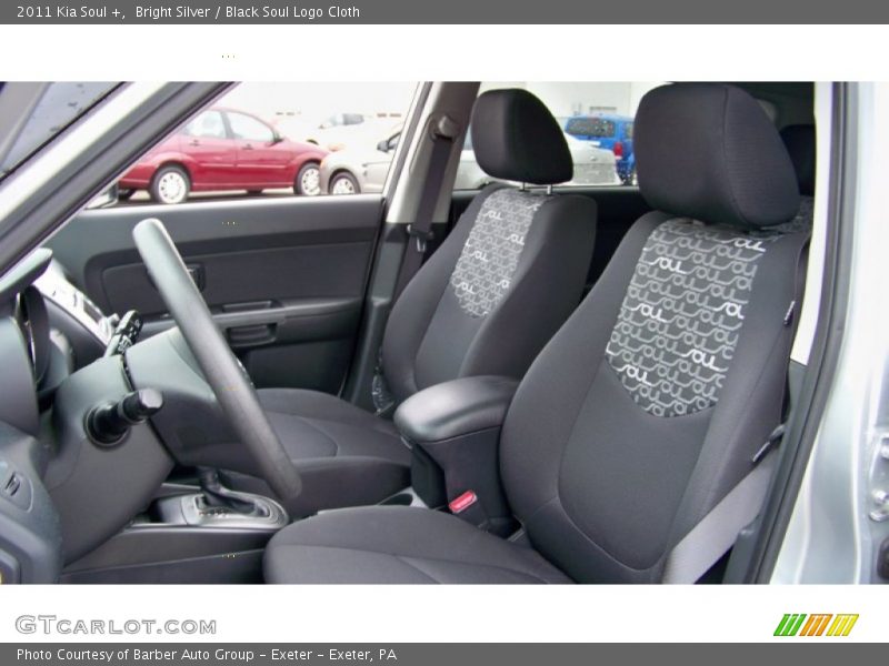 Bright Silver / Black Soul Logo Cloth 2011 Kia Soul +