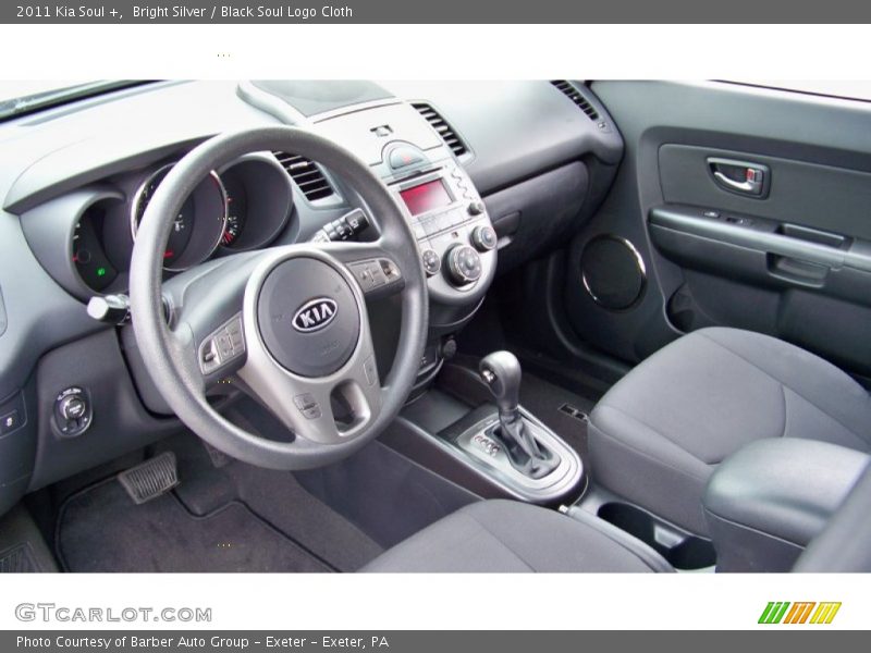 Bright Silver / Black Soul Logo Cloth 2011 Kia Soul +