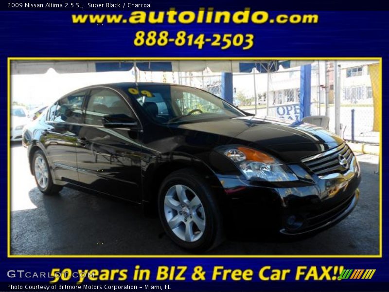 Super Black / Charcoal 2009 Nissan Altima 2.5 SL