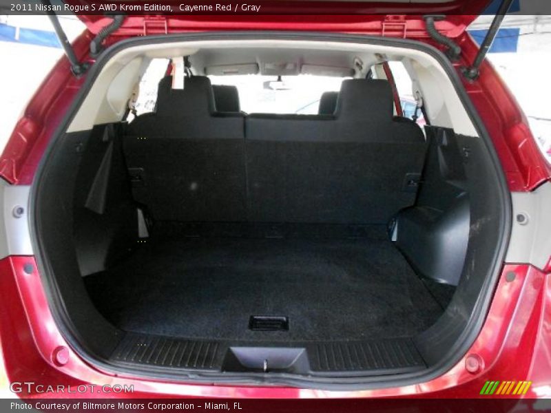 Cayenne Red / Gray 2011 Nissan Rogue S AWD Krom Edition