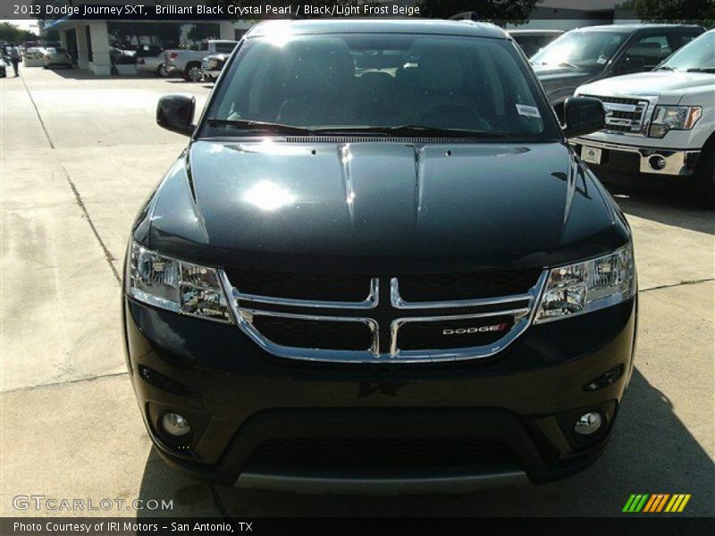 Brilliant Black Crystal Pearl / Black/Light Frost Beige 2013 Dodge Journey SXT