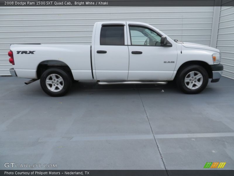 Bright White / Khaki 2008 Dodge Ram 1500 SXT Quad Cab