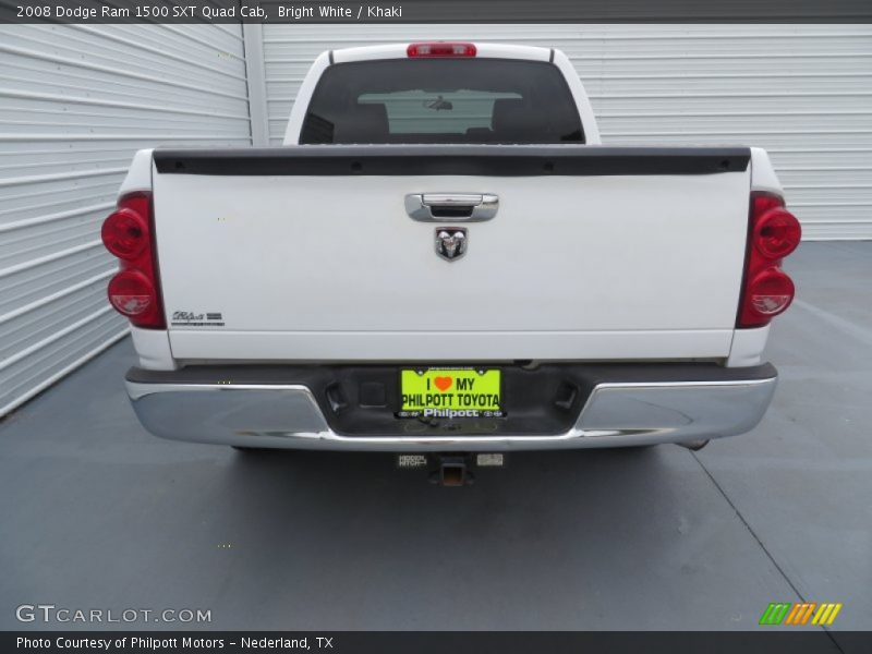 Bright White / Khaki 2008 Dodge Ram 1500 SXT Quad Cab