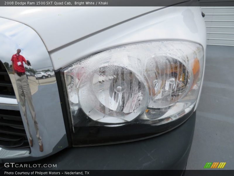 Bright White / Khaki 2008 Dodge Ram 1500 SXT Quad Cab