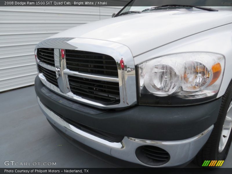 Bright White / Khaki 2008 Dodge Ram 1500 SXT Quad Cab