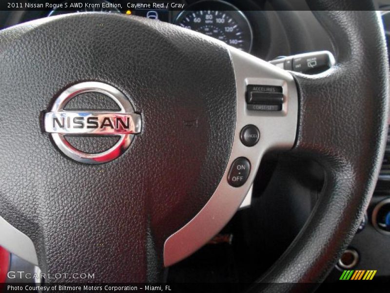 Cayenne Red / Gray 2011 Nissan Rogue S AWD Krom Edition