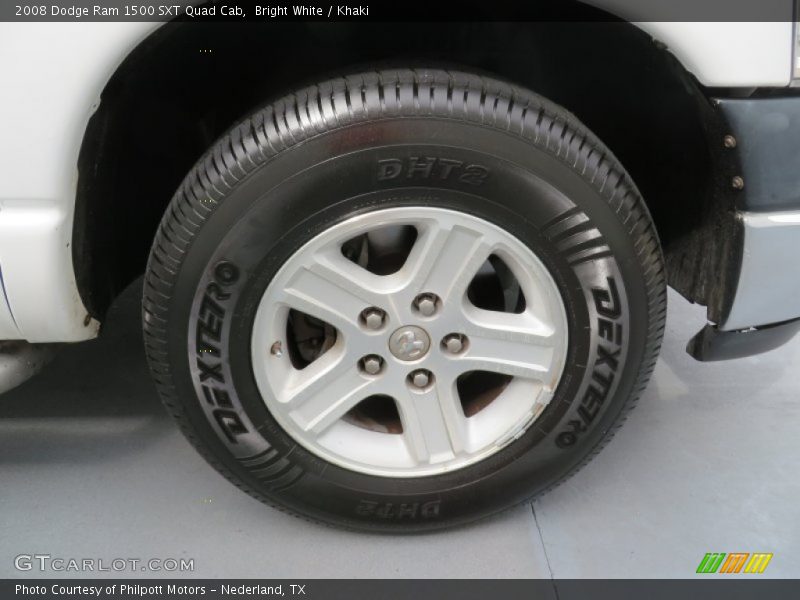 Bright White / Khaki 2008 Dodge Ram 1500 SXT Quad Cab
