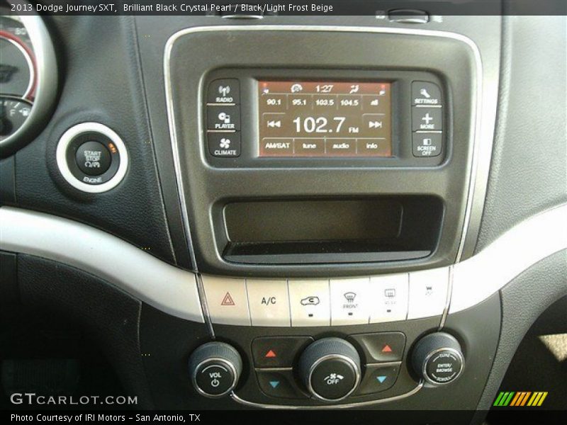 Brilliant Black Crystal Pearl / Black/Light Frost Beige 2013 Dodge Journey SXT