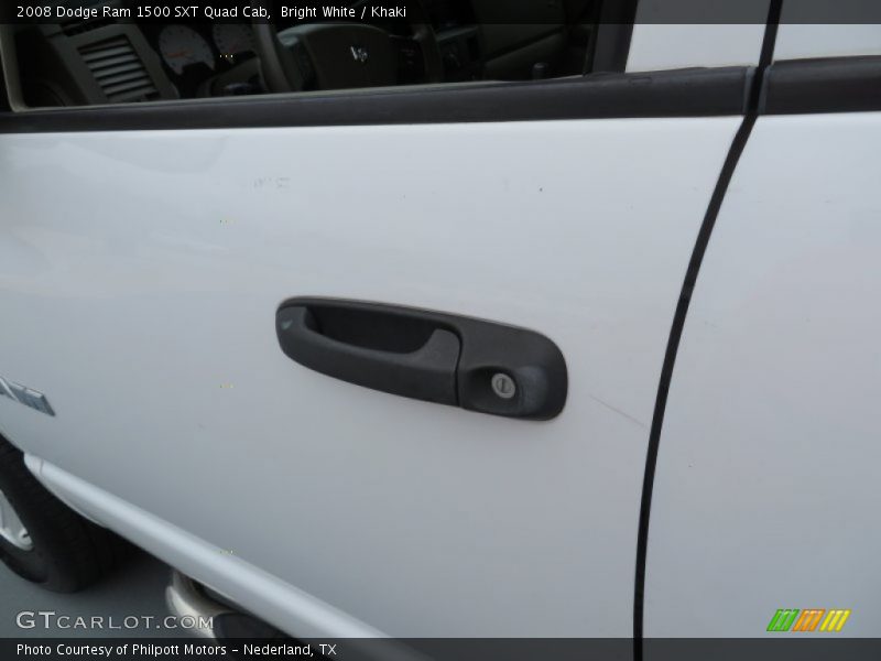 Bright White / Khaki 2008 Dodge Ram 1500 SXT Quad Cab