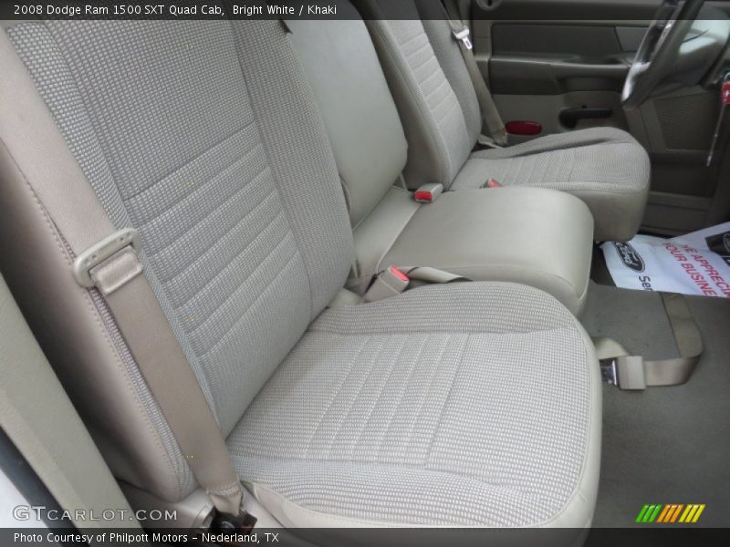 Bright White / Khaki 2008 Dodge Ram 1500 SXT Quad Cab