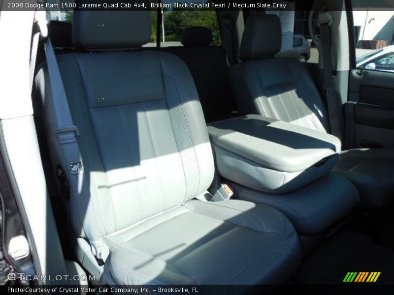 Brilliant Black Crystal Pearl / Medium Slate Gray 2008 Dodge Ram 1500 Laramie Quad Cab 4x4