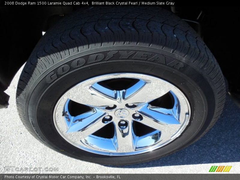 Brilliant Black Crystal Pearl / Medium Slate Gray 2008 Dodge Ram 1500 Laramie Quad Cab 4x4
