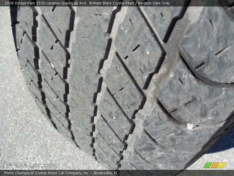 Brilliant Black Crystal Pearl / Medium Slate Gray 2008 Dodge Ram 1500 Laramie Quad Cab 4x4