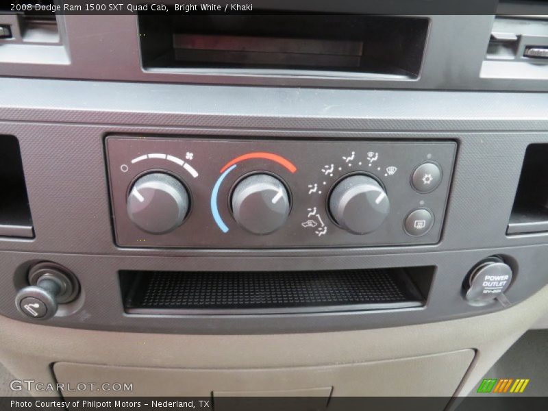 Bright White / Khaki 2008 Dodge Ram 1500 SXT Quad Cab