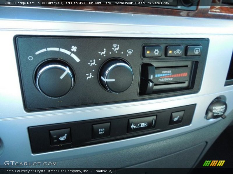 Brilliant Black Crystal Pearl / Medium Slate Gray 2008 Dodge Ram 1500 Laramie Quad Cab 4x4