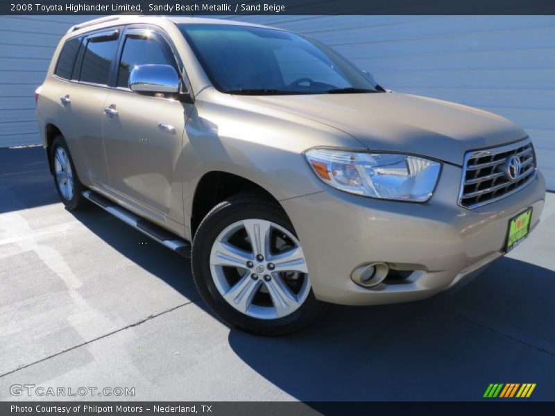 Sandy Beach Metallic / Sand Beige 2008 Toyota Highlander Limited