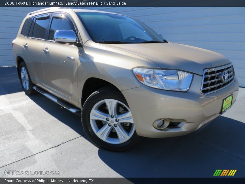 Sandy Beach Metallic / Sand Beige 2008 Toyota Highlander Limited