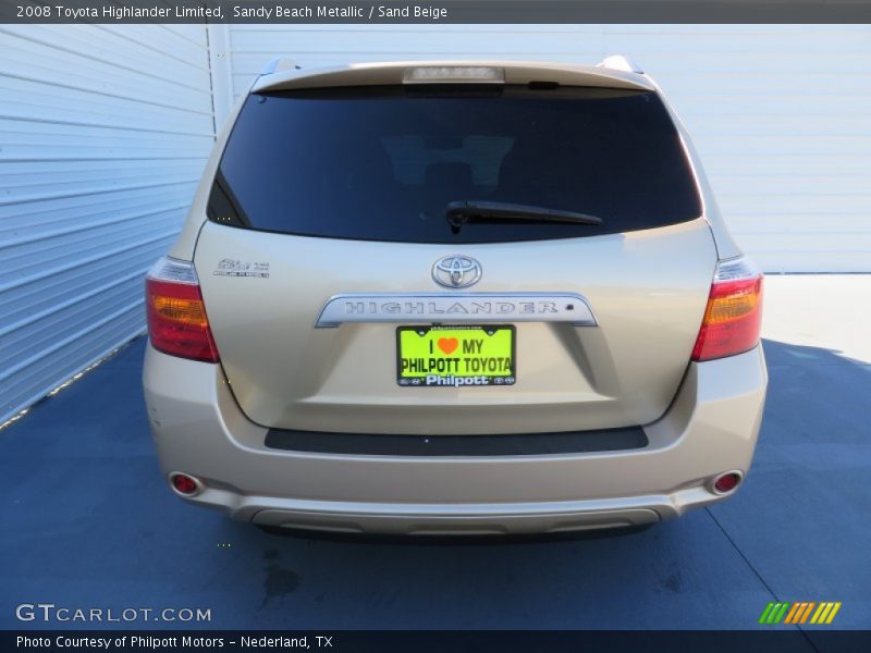 Sandy Beach Metallic / Sand Beige 2008 Toyota Highlander Limited