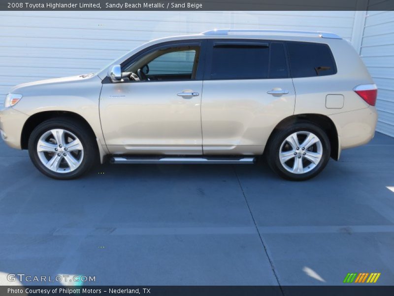 Sandy Beach Metallic / Sand Beige 2008 Toyota Highlander Limited