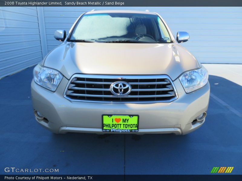 Sandy Beach Metallic / Sand Beige 2008 Toyota Highlander Limited