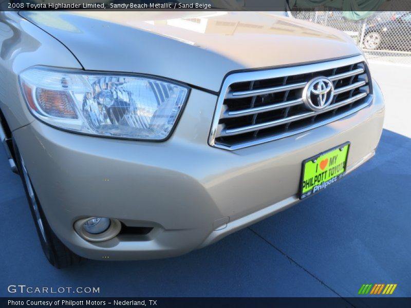 Sandy Beach Metallic / Sand Beige 2008 Toyota Highlander Limited
