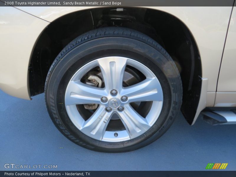 Sandy Beach Metallic / Sand Beige 2008 Toyota Highlander Limited