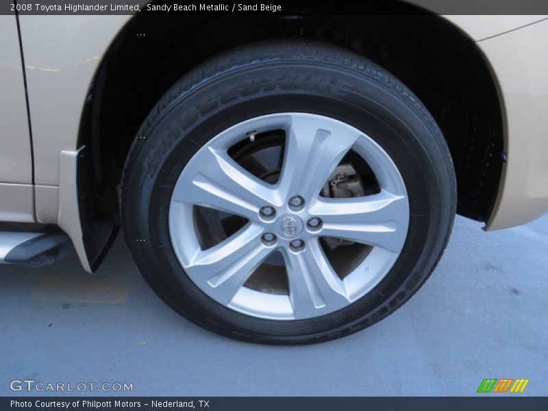 Sandy Beach Metallic / Sand Beige 2008 Toyota Highlander Limited