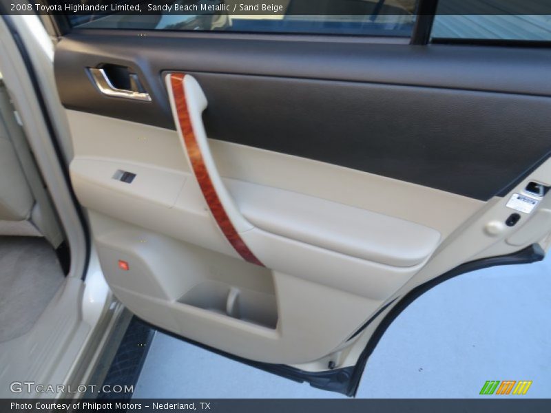 Sandy Beach Metallic / Sand Beige 2008 Toyota Highlander Limited