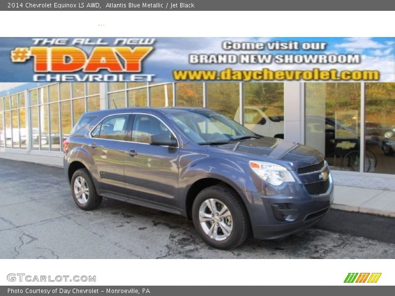 Atlantis Blue Metallic / Jet Black 2014 Chevrolet Equinox LS AWD
