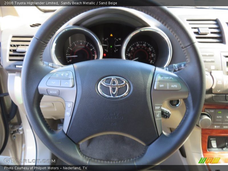 Sandy Beach Metallic / Sand Beige 2008 Toyota Highlander Limited