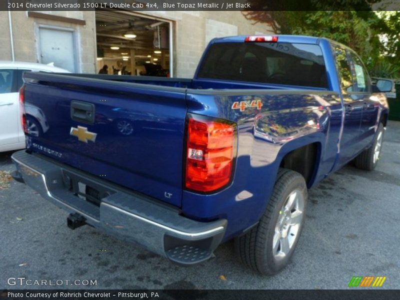 Blue Topaz Metallic / Jet Black 2014 Chevrolet Silverado 1500 LT Double Cab 4x4