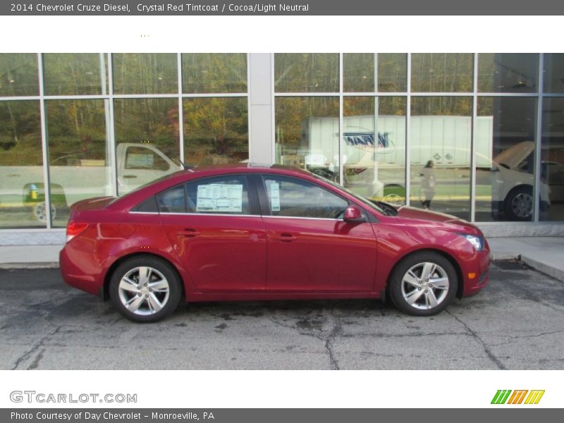 Crystal Red Tintcoat / Cocoa/Light Neutral 2014 Chevrolet Cruze Diesel