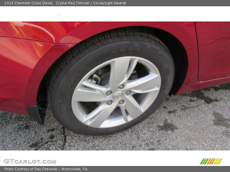 Crystal Red Tintcoat / Cocoa/Light Neutral 2014 Chevrolet Cruze Diesel