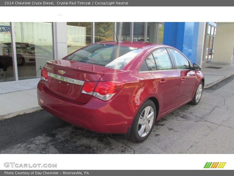 Crystal Red Tintcoat / Cocoa/Light Neutral 2014 Chevrolet Cruze Diesel