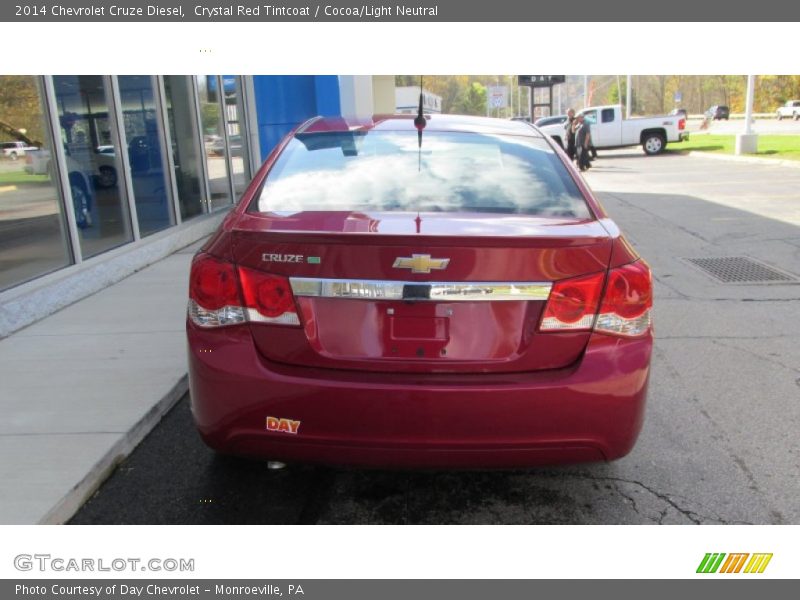 Crystal Red Tintcoat / Cocoa/Light Neutral 2014 Chevrolet Cruze Diesel