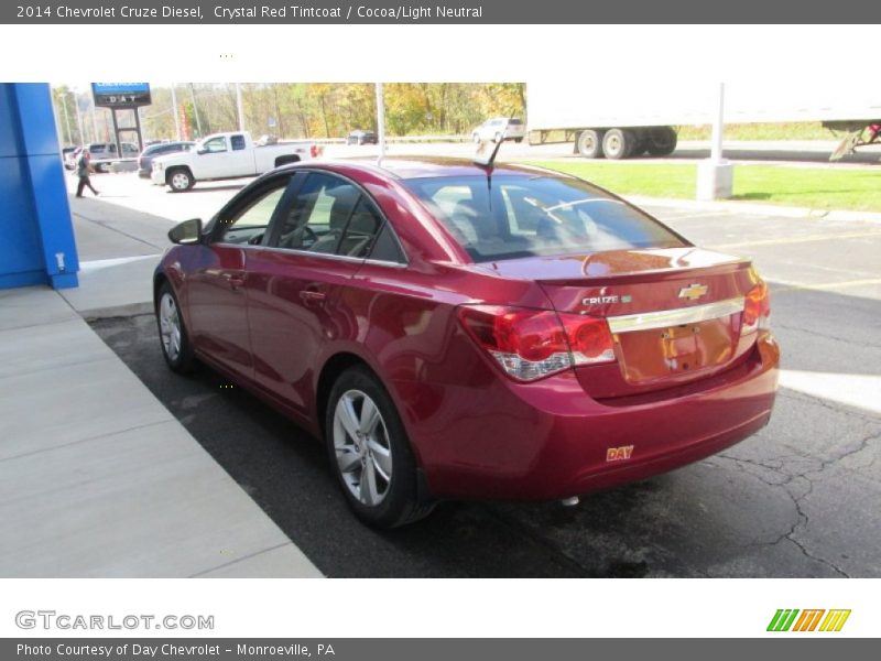 Crystal Red Tintcoat / Cocoa/Light Neutral 2014 Chevrolet Cruze Diesel