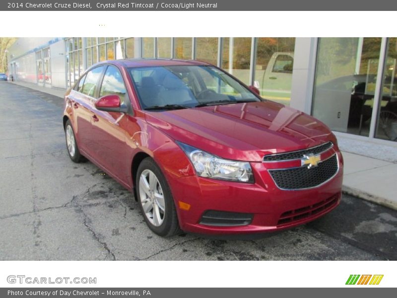 Crystal Red Tintcoat / Cocoa/Light Neutral 2014 Chevrolet Cruze Diesel