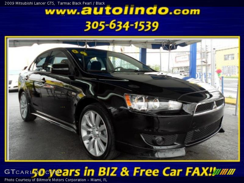 Tarmac Black Pearl / Black 2009 Mitsubishi Lancer GTS