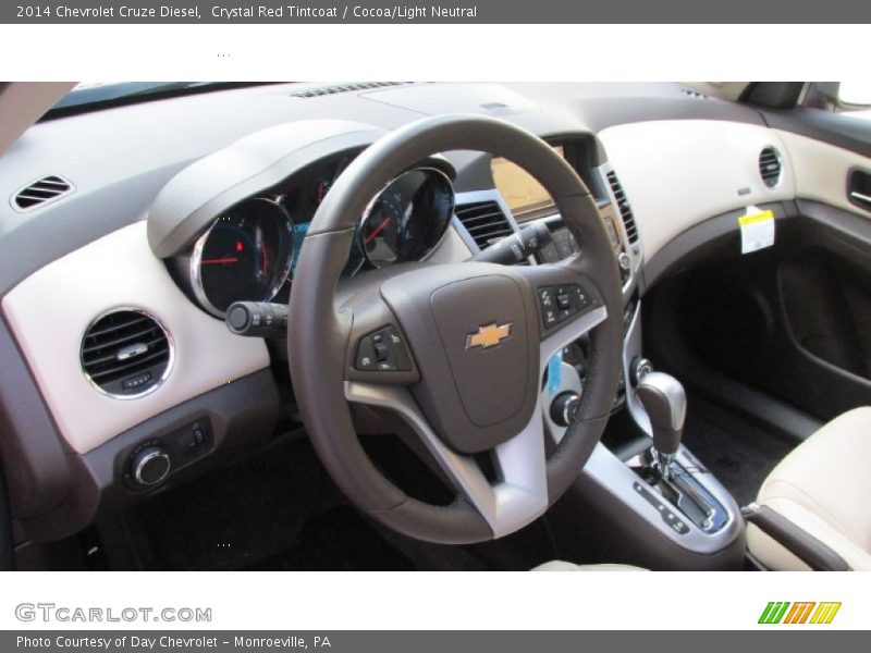 Crystal Red Tintcoat / Cocoa/Light Neutral 2014 Chevrolet Cruze Diesel