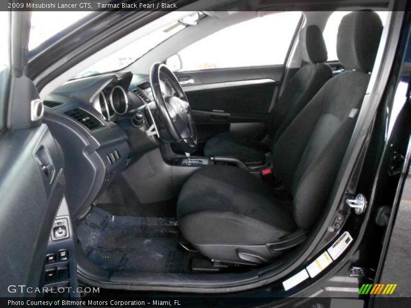 Tarmac Black Pearl / Black 2009 Mitsubishi Lancer GTS
