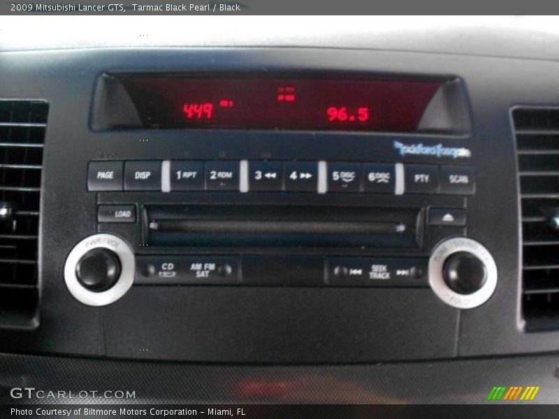 Tarmac Black Pearl / Black 2009 Mitsubishi Lancer GTS