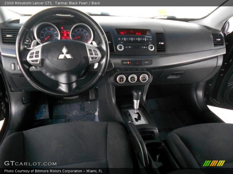 Tarmac Black Pearl / Black 2009 Mitsubishi Lancer GTS
