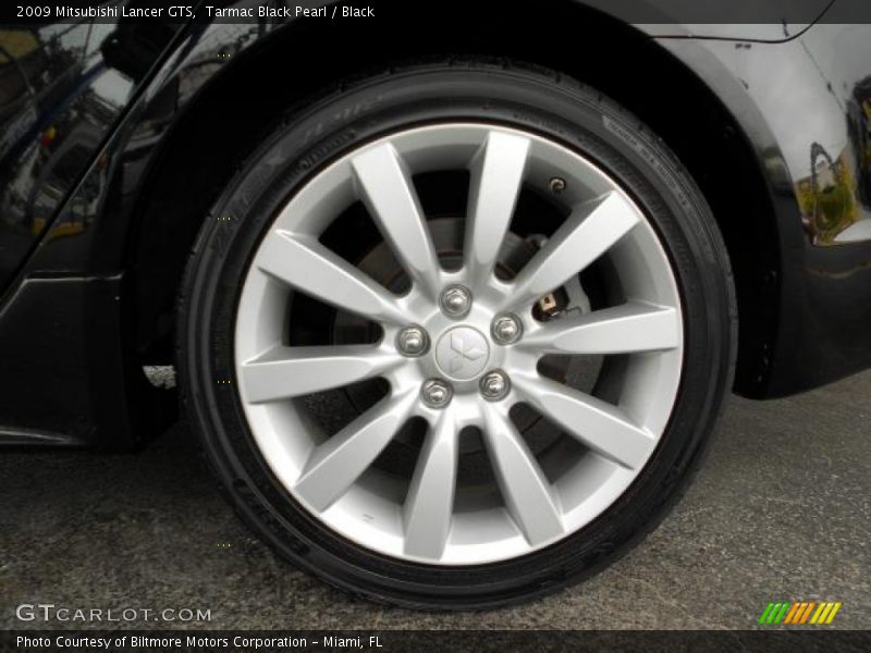 Tarmac Black Pearl / Black 2009 Mitsubishi Lancer GTS